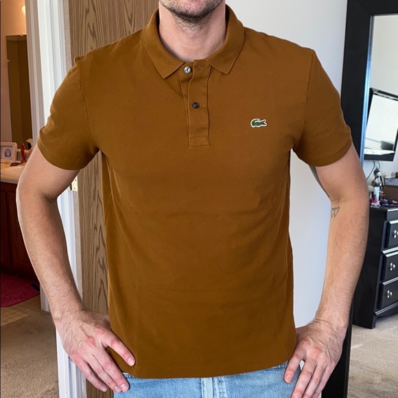 Lacoste Slim Fit Polo 220 Tobacco Brown 